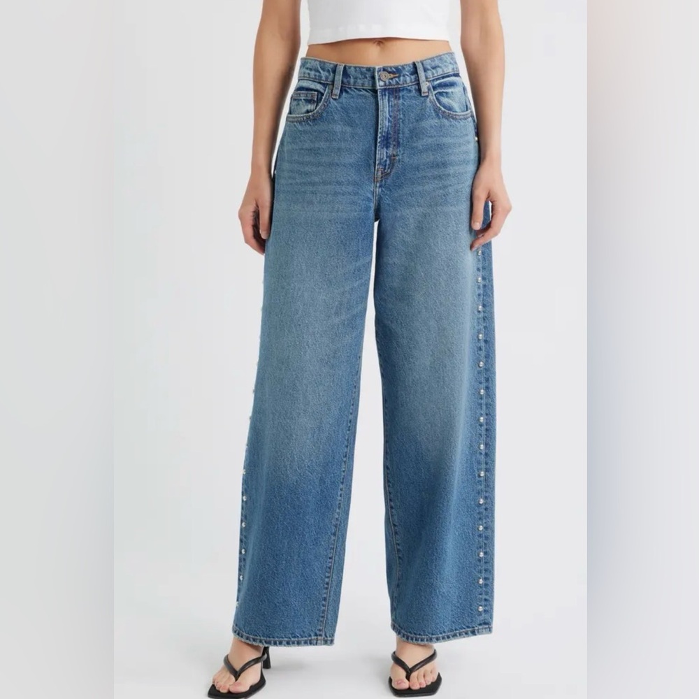 Hidden Jeans ALYX Oversized Baggy Studded Jeans Size 26‎ NWT Y2K Wide Leg